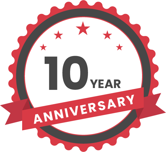 10 year anniversary badge
